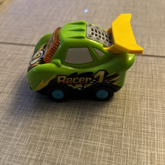 VTech Smart Point Go Go Smart Wheels Racer 1 Green Yellow Race Car Working! - Picture 3 of 4